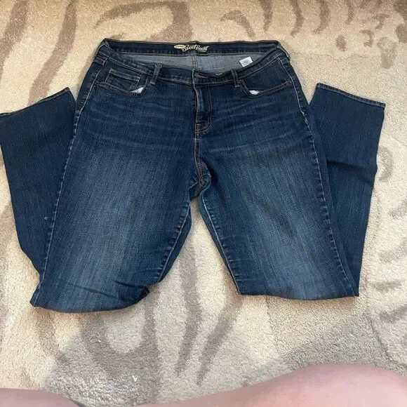 Old Navy Plus Size 16 Long Sweetheart Dark Denim Bootcut - Picture 1 of 11